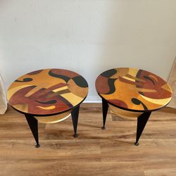 Postmodern Side Tables Memphis