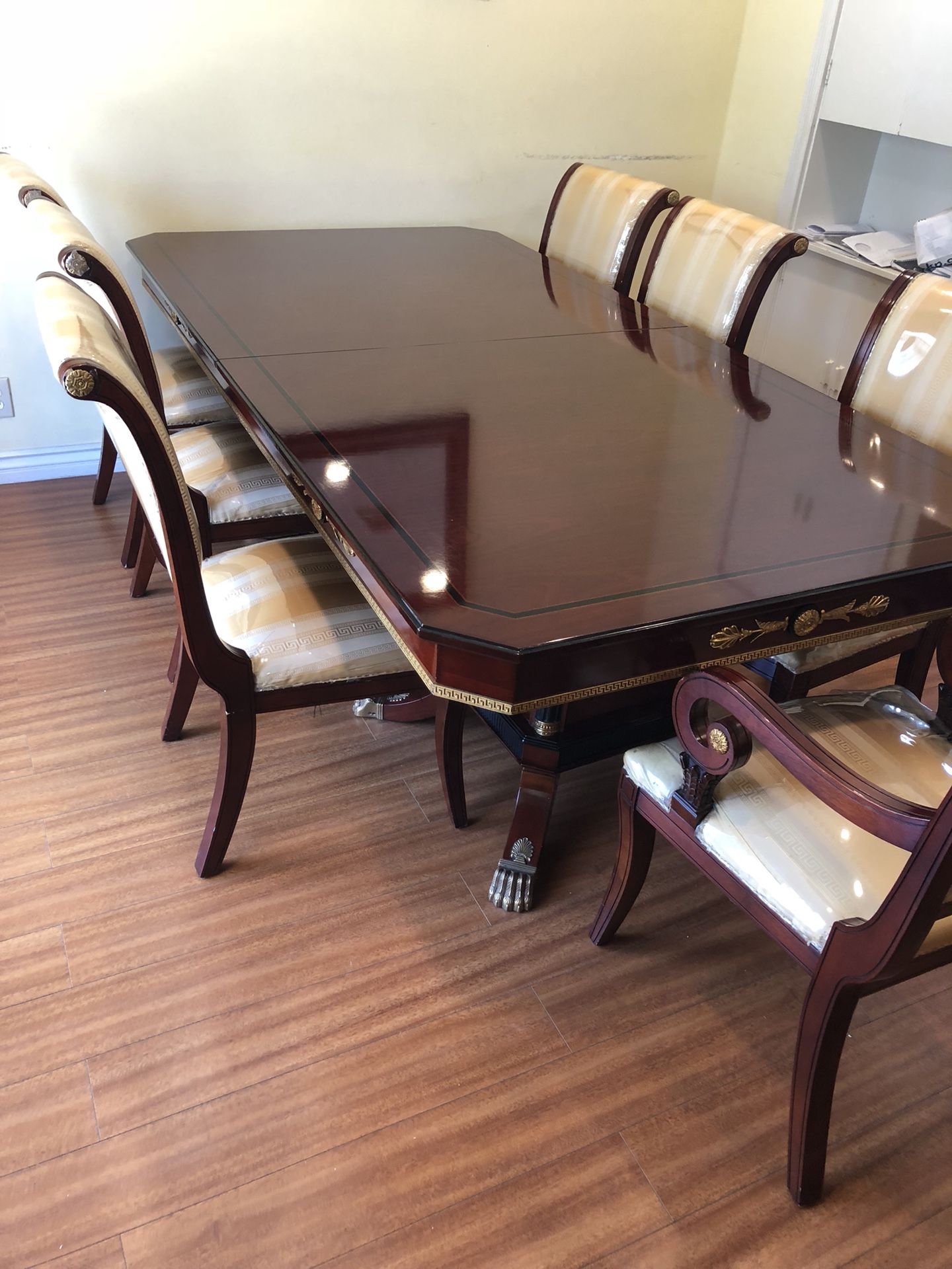Versace dining table with 8 chairs