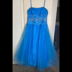 Aqua Blue Cinderella Prom / Homecoming Plus Size Ball Gown Size Large/ XLarge