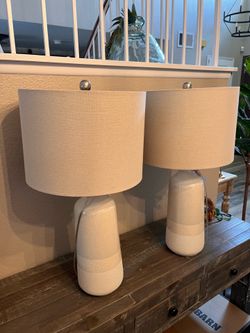 Cermanic earth tone lamps