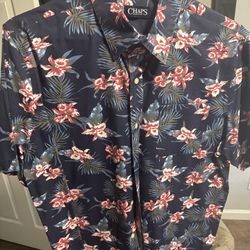 Men’s Chaps Floral Button Up Shirt 