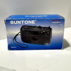 Suntone MM252 35mm Film Camera Focus Free Hot Shoe w Box Vintage 1998