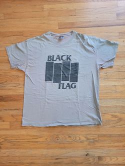 Vintage 90s Black Flag Shirt XL - Rare SST Records Hanes Beefy
