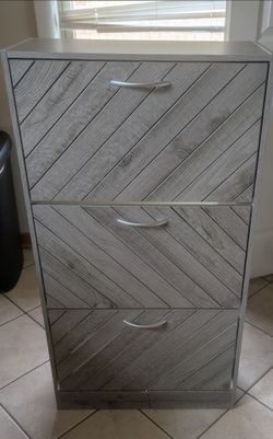 Shoe storage cabinet, three drawer