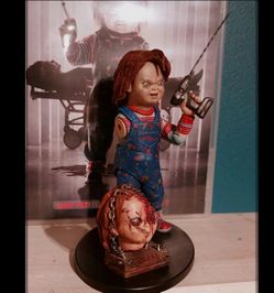 A Chucky toy off of the movie