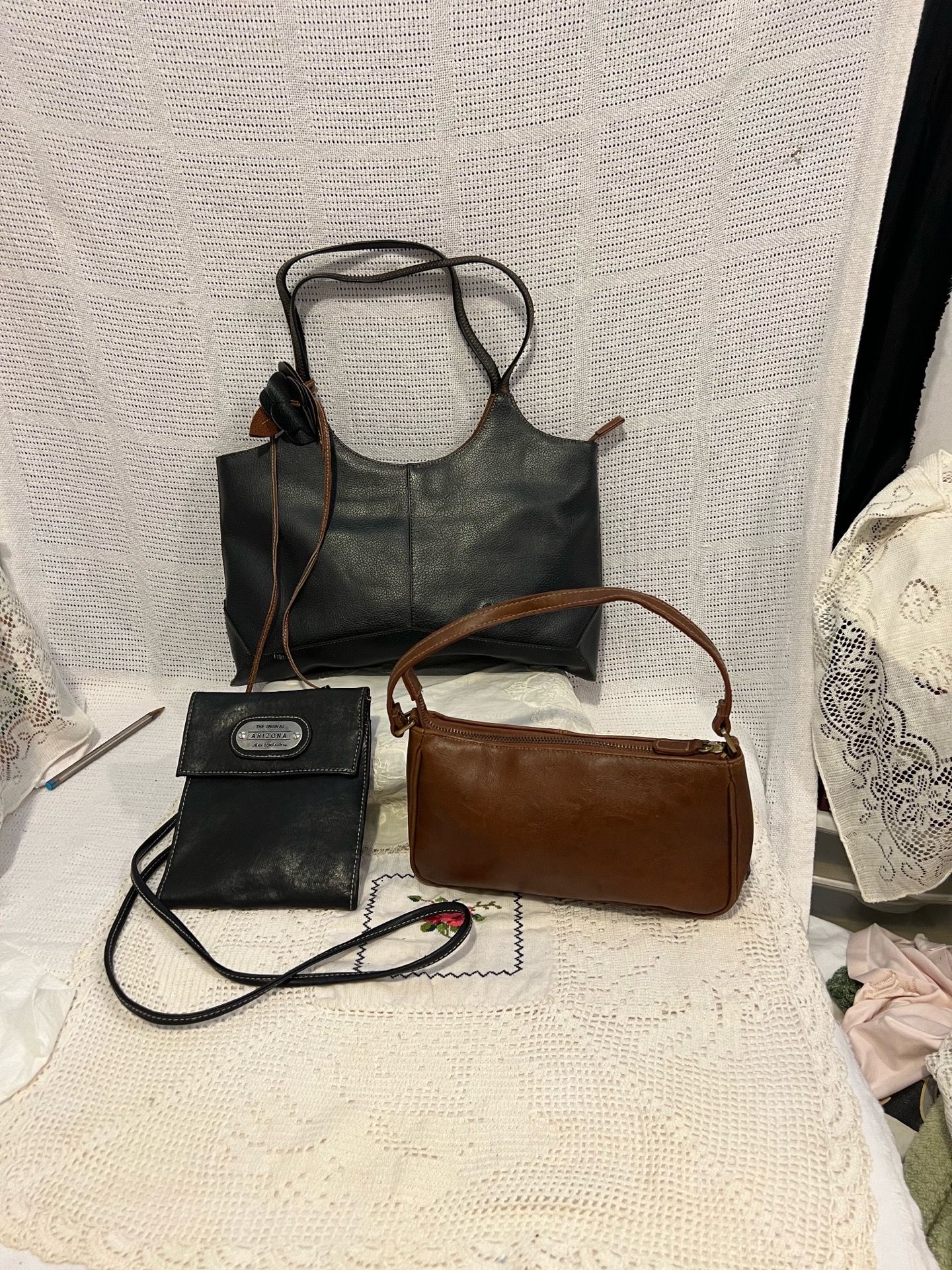 Vintage and beautiful black and Brown purses