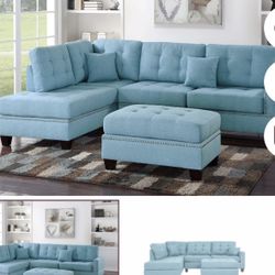 Sectional With Ottoman Set 