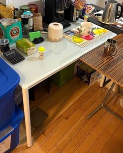 Glass dining table