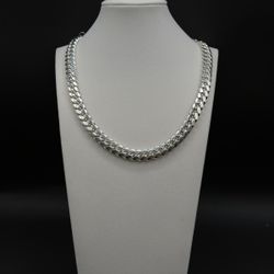 Cadena Cubana Gruesa Plata Ley .925