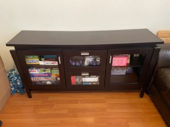 Dark Espresso TV Stand Entertainment Center Great Condition