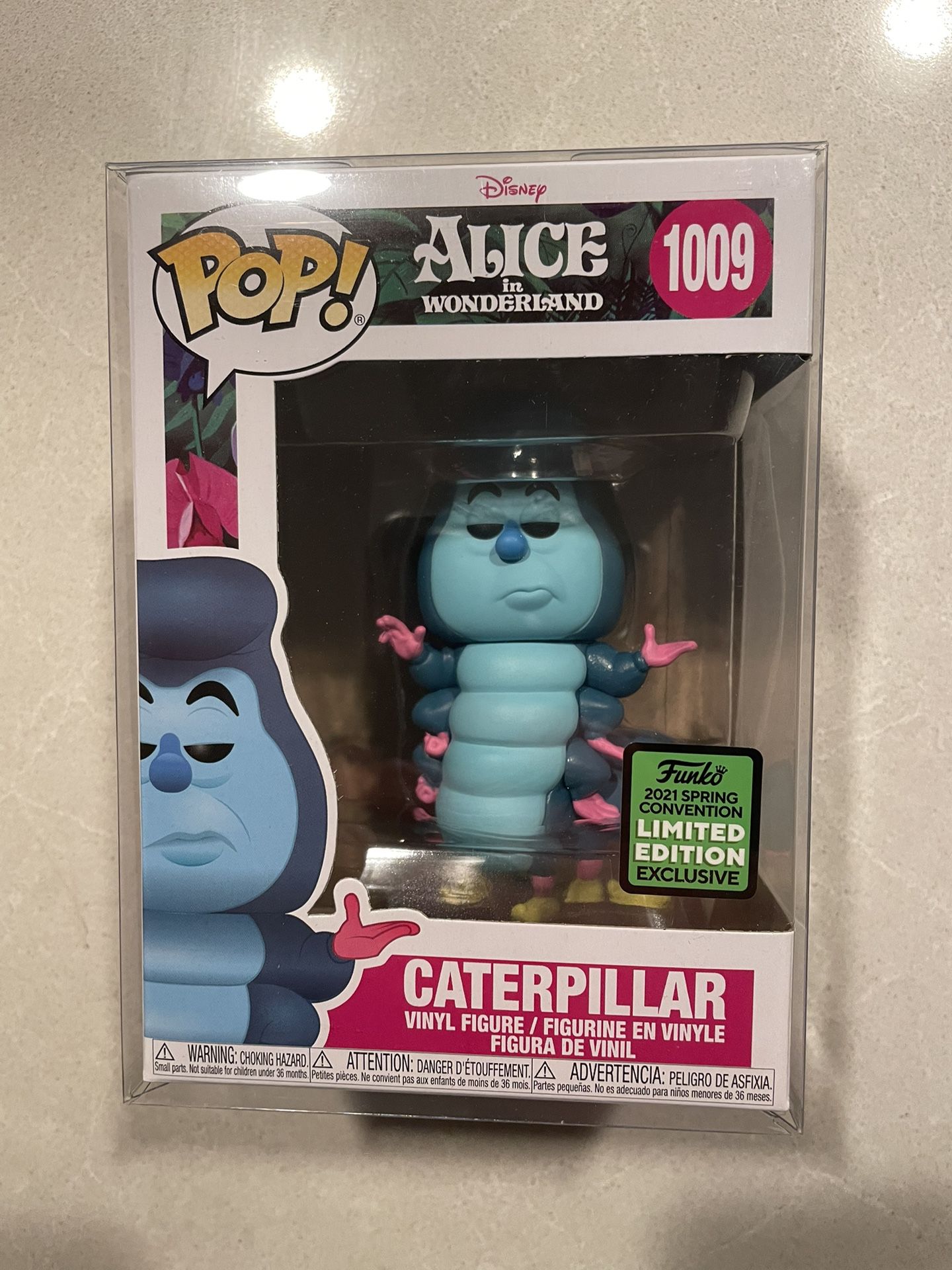 Caterpillar Funko Pop *MINT* 2021 ECCC Spring Convention Exclusive Disney Alice Wonderland 1009 with protector