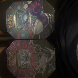Pokemon Dialga and Kyogre ex tins