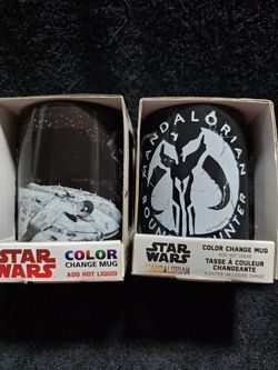 Star Wars & The Mandalorian Color Change Mug Set – Millennium Falcon & Mythosaur (2-Pack)