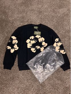 Denim tear black and white cotton long sleeve sweater