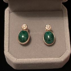 Malachite Earrings. Great Gift Idea