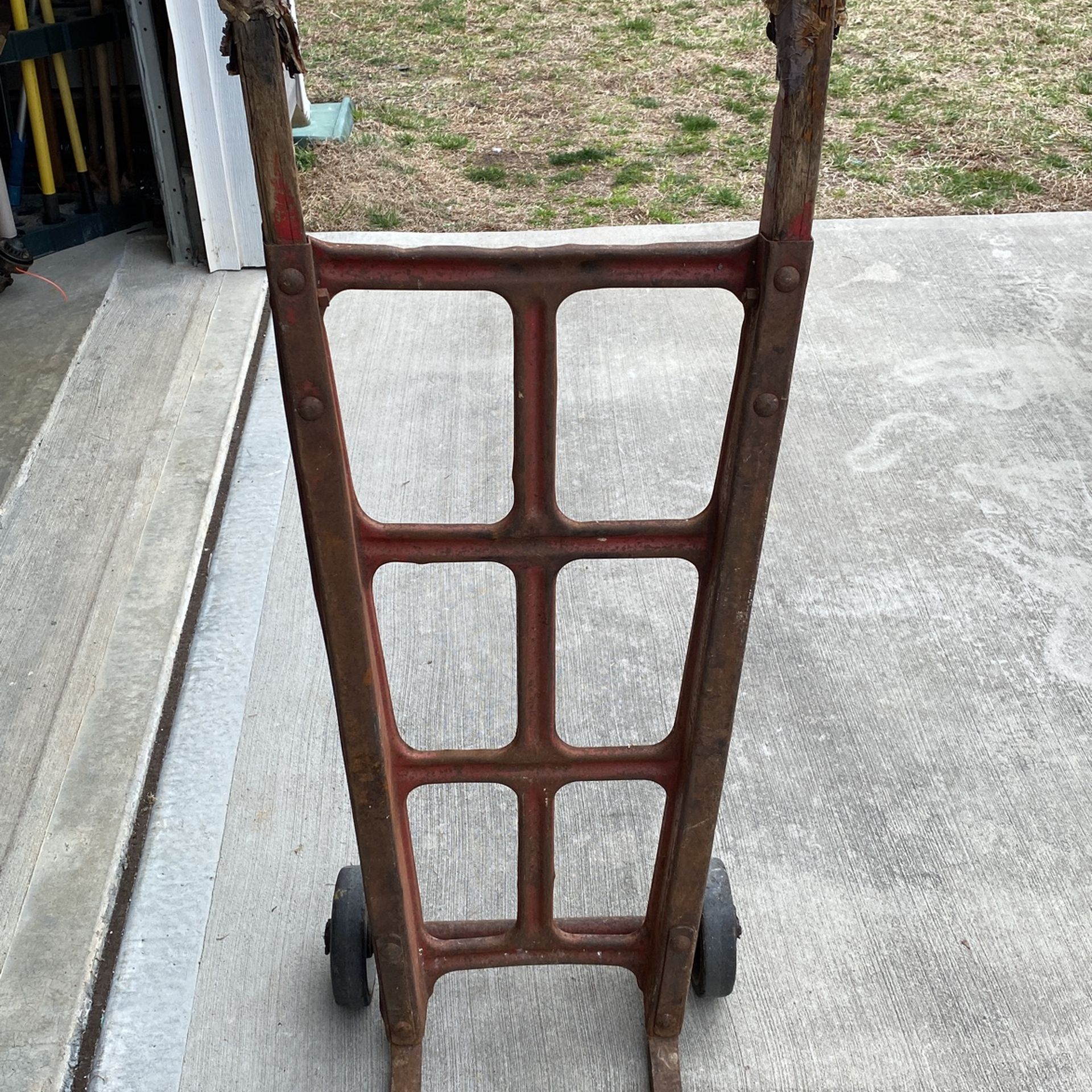 Vintage Hand Truck Wood And Metal