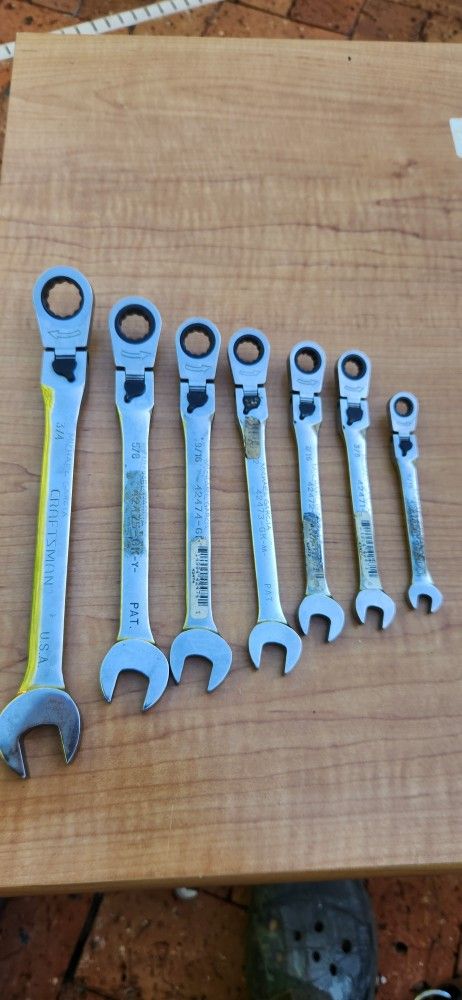 Craftsman Ratcheting Combination Wrench Set MADE IN USA