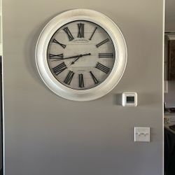 Large White Farmhouse Clock