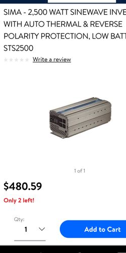 Power Inverter 2500 watts .