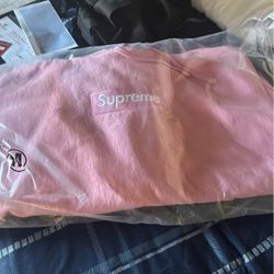 Supreme Brand New Pink Box Logo Hoodie FW2024