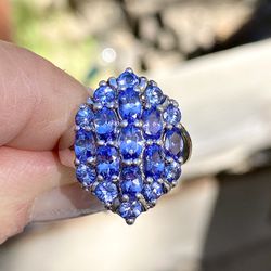 NEW! 5CTW. Genuine Tanzanite Gemstone Cocktail Ring, Please See Details 💜