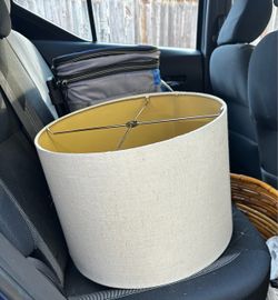 Large Drum Lamp Shade Natural Linen