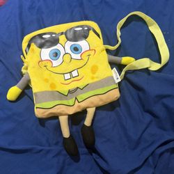 Nickelodeon Sponge Bob SquarePants Crossbody Bag 2013 Qatar Airways Pouch Plush