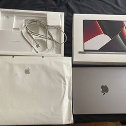 Apple Macbook Pro 14" Inch M1 Chip 16GB RAM, 512GB SSD, Charger- Space Gray