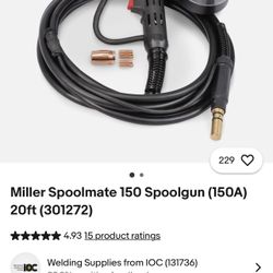 Welding Welder equipment Miller Spoolmate 150 Spool Gun For Millermatic 211  $675 OBO NEED GONE ASAP