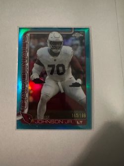Paris Johnson Jr. Topps Chrome Teal Refractor 165/199