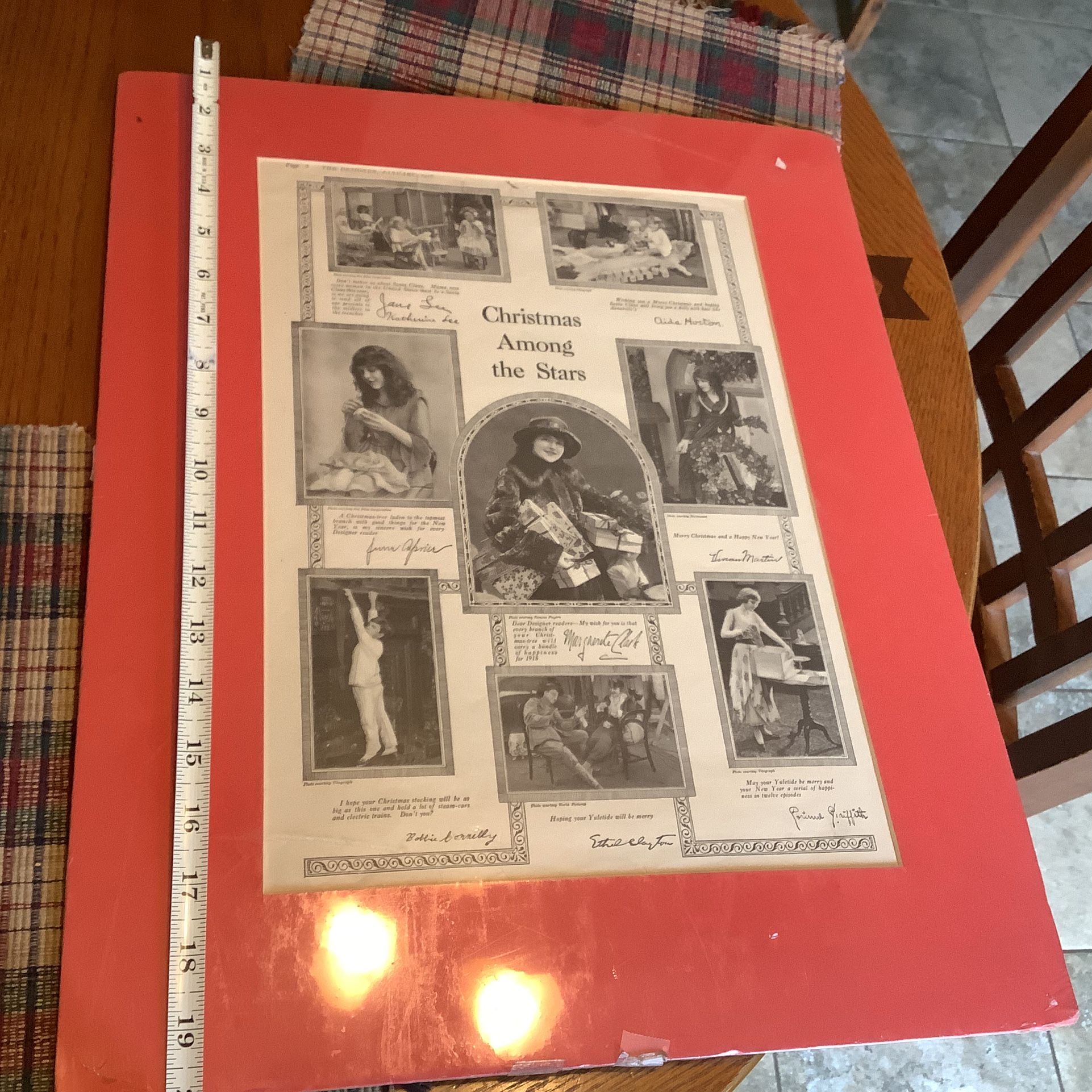 Christmas Among the Stars January 1918 Magazine piece matted and sealed with letter of authenticity The Designer Magazine published this article depi