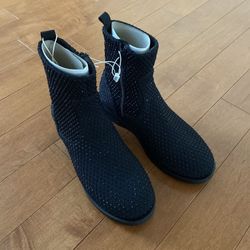 Zara kids rhinestone mesh ankle boots. Youth 5.5