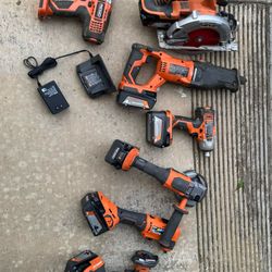 RIDGID Power Tool Set - USED FOR ONE SMALL PROJECT