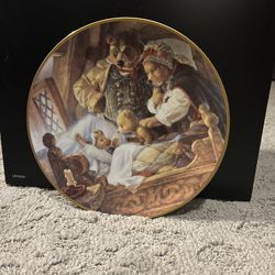 Vintage collectors plate, Goldilocks and the three bears