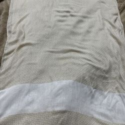 Michael Kors MK Monogram Scarf Wrap One Size 100% Viscose Beige And White