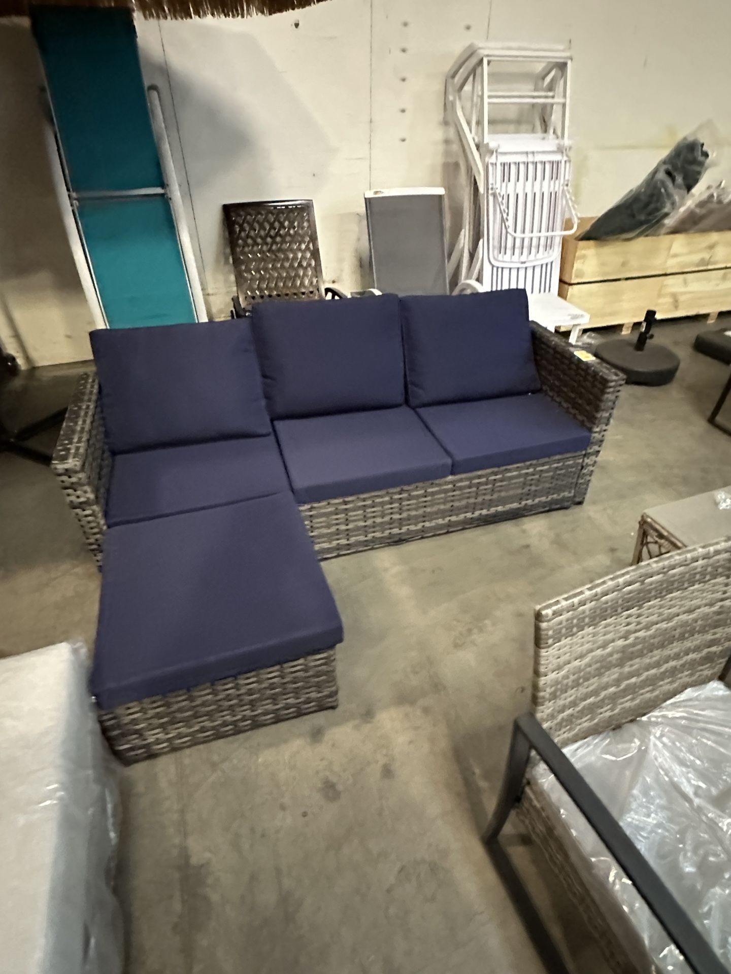 New 4 Seaters Outdoor Patio Sectional Sofa Wicker