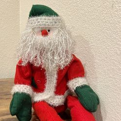Vintage Sitting Snowman Santa 27”