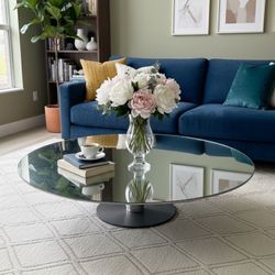 Vincenzo Maiolino Ovni Cocktail Table with Clear Glass for Roche Bobois