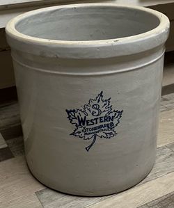 Vintage 3 Gallon Crock by Western Stoneware, Monmouth Illinois