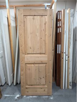 Exterior front door entry door 30x80” solid wood knotty alder unfinished Beautiful front door 30x80”1-3/4 thick solid core heavy duty door. Unfinish