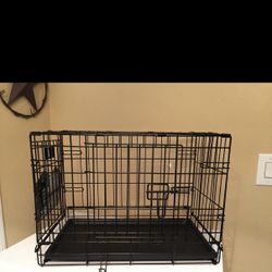 Dog Crate 30 inch w/ FREE Cover – Heavy Duty, Leak-Proof Tray, Foldable