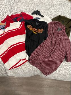 banana, republic, and champion Shirts all for $30. U.S Polo, Tommy Hilfiger, Banana, Republic, and champion.