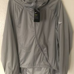 Nike Womens Shield Running Jacket Grey Runaway Reflective