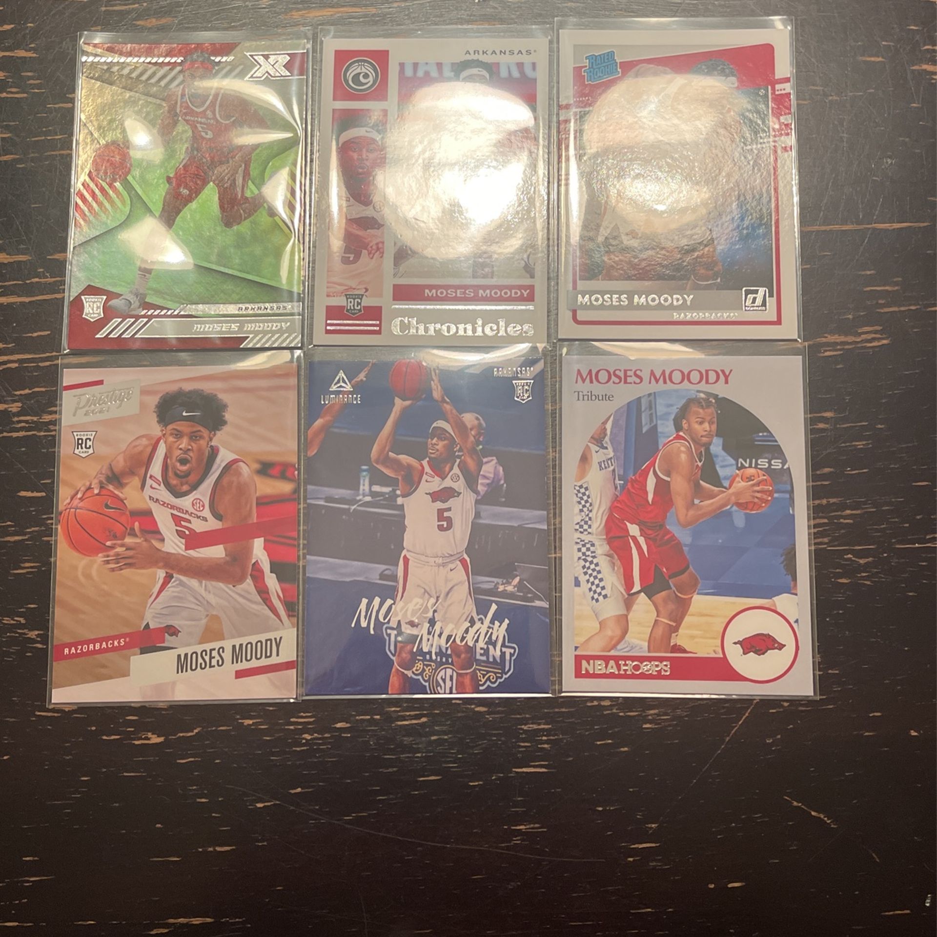 moses moody lot of 6 (rookies)