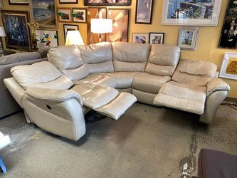 Beige Electric Reclining 5-Seat L-Shaped Modular Sectional