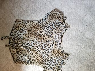 Leopard print blouse size S