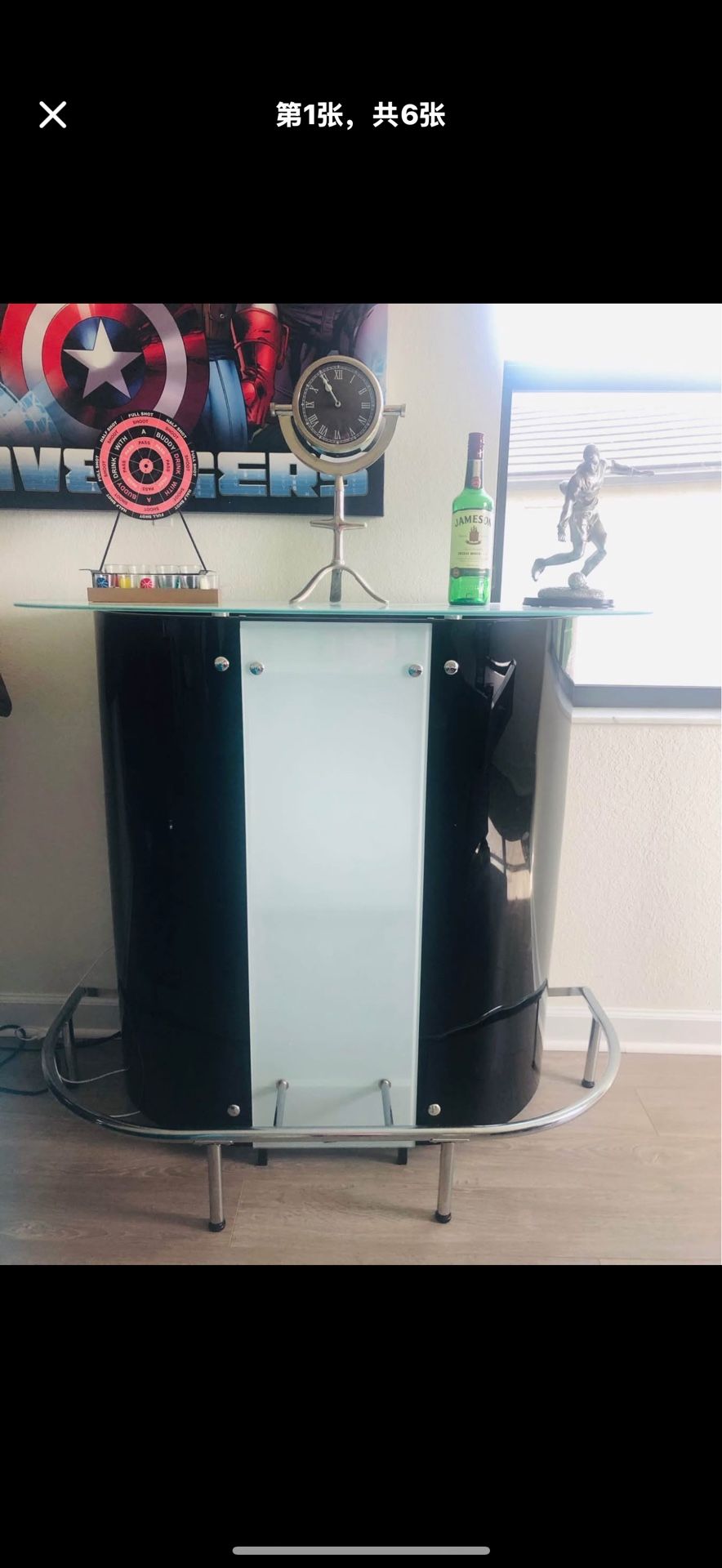 Glass wine cabinet suitable for both indoor and outdoor use