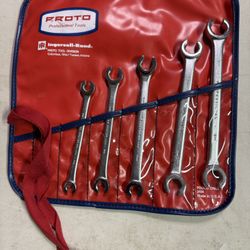 Proto Metric Double End Flare Nut Wrench Set 5pc