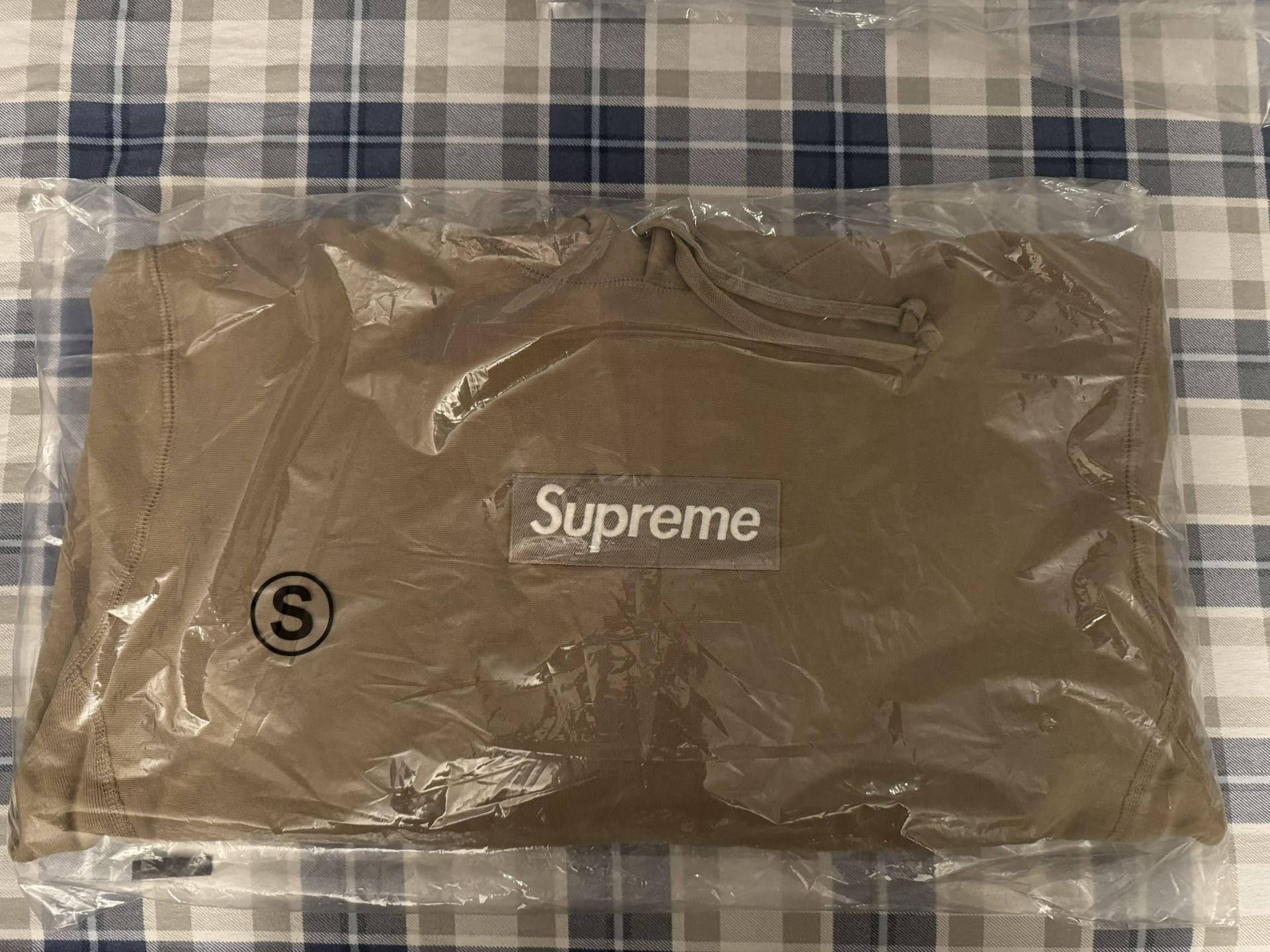 Supreme Box Logo Hooded Sweatshirt (FW23) Dark Sand Small