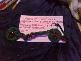 Ribbons of Resilience Handmade keychain